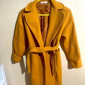Shein kids belted pea coat jacket